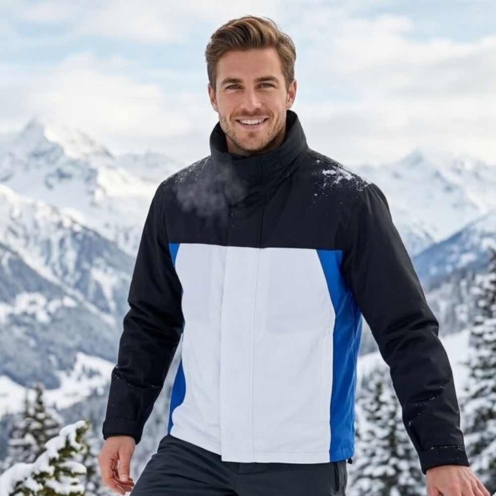 Prada Black White and Blue Ski or winter Jacket xxl